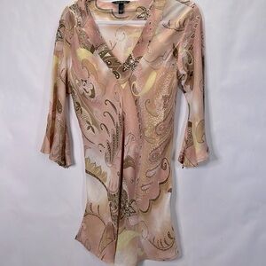 Soma Silk Blouse Pastels Spring Size 1X